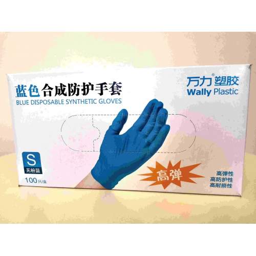 Перчатки синие